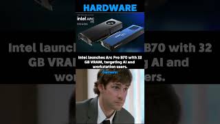Intel Arc Pro B70 Launches with 32GB VRAM 💼 #technews #intel #gpu #ai  #workstations