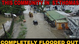 PLANTAIN GARDEN RIVER  FLOODS ENTIRE GOLDEN GROVE COMMUNITY ST.THOMAS JAMAICA