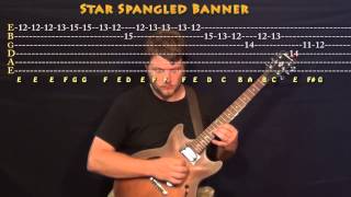 The Star Spangled Banner (National Anthem) Lead Guitar Cover Lesson with TAB