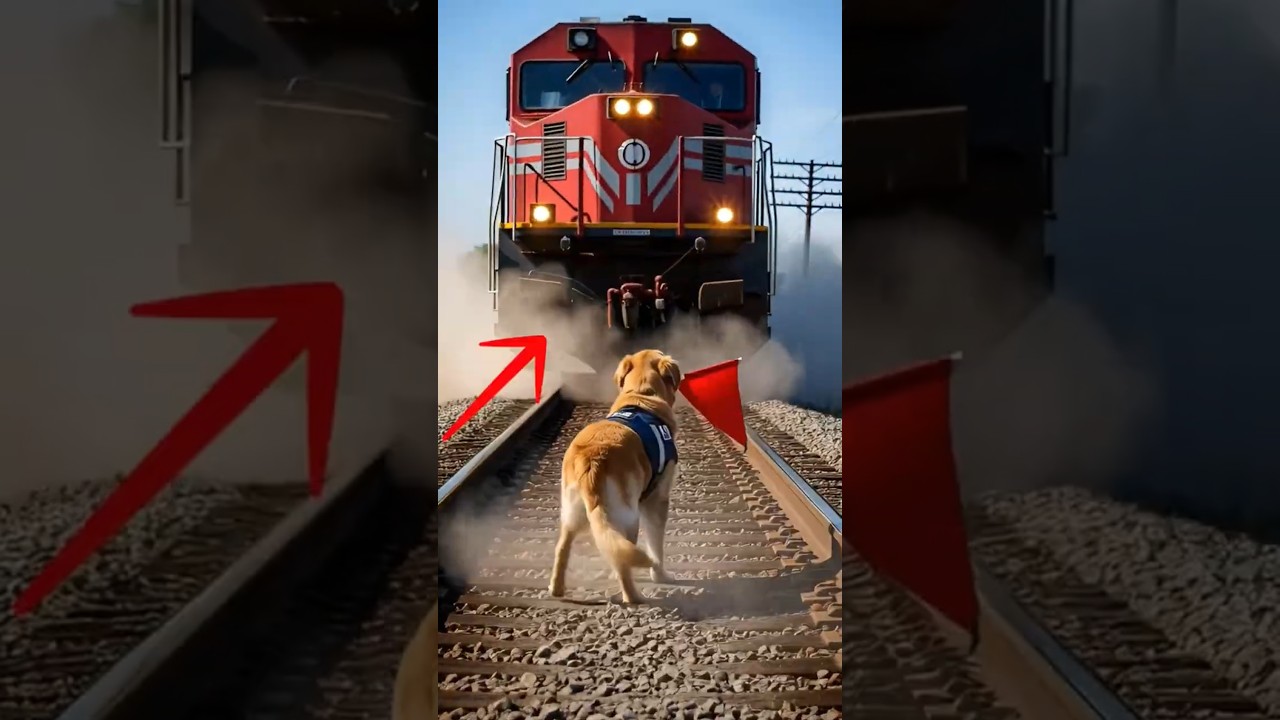 Golden Retriever Stops a Train Just Seconds Before a Massive Explosion