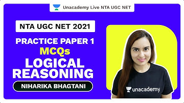 NTA UGC NET 2021 | Practice Paper 1 MCQs Logical Reasoning | Niharika Bhagtani