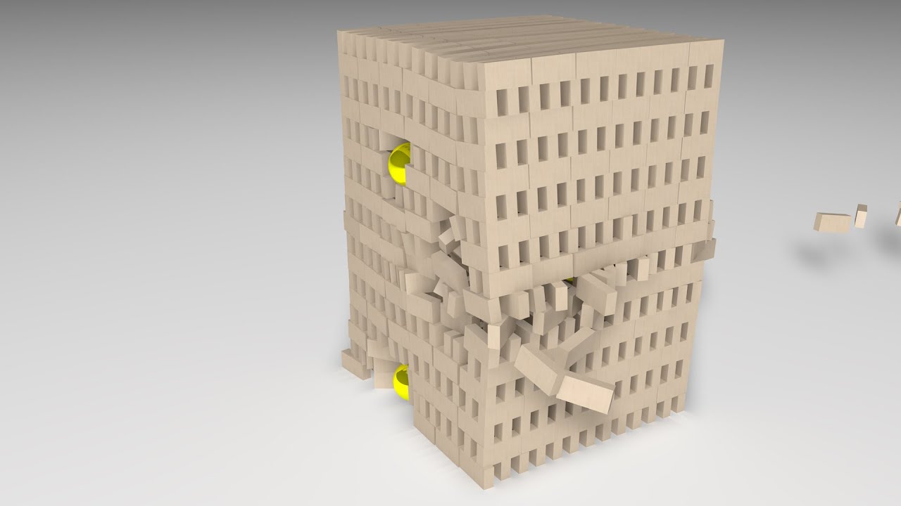 Building Collapse Cinema 4D