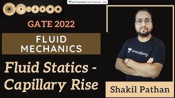 L7 | Fluid Statics - Capillary Rise | #Fluid_Mechanics | GATE 2022 | Shakil Pathan