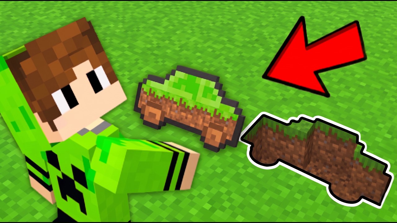 Blocos dropam CARROS no Minecraft!