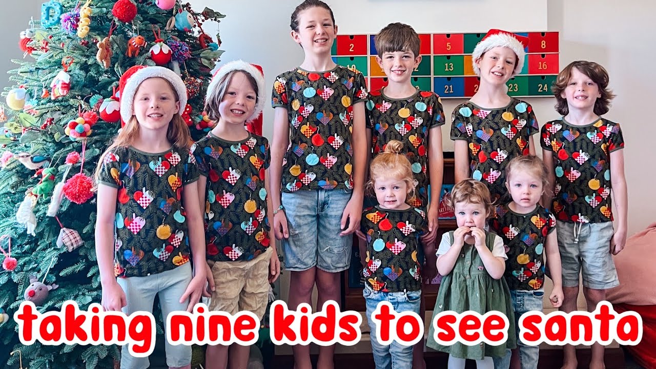 TAKING NINE KIDS TO SEE SANTA! Vlogmas Day 12 | Mum of 9 w/ Twins ...
