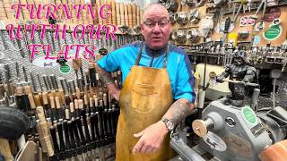 Woodturning. Turning with our flats.