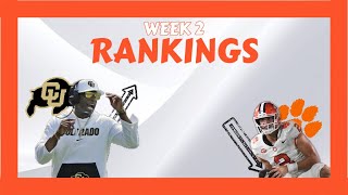 PERFECT College Football Rankings [Week 2]