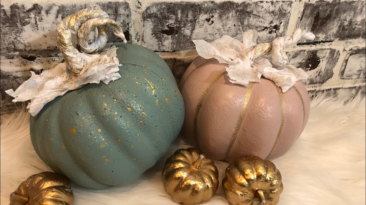 DOLLAR TREE FOAM PUMPKIN MAKEOVER YouTube