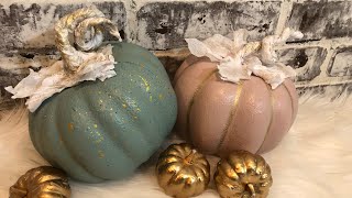 DOLLAR TREE FOAM PUMPKIN MAKEOVER