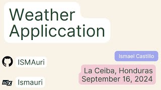 Weather Application - CS50 Python Final Proyect