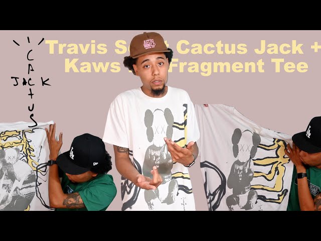 Travis Scott Cactus Jack + Kaws For Fragment Tee (UNBOXING & Try ...