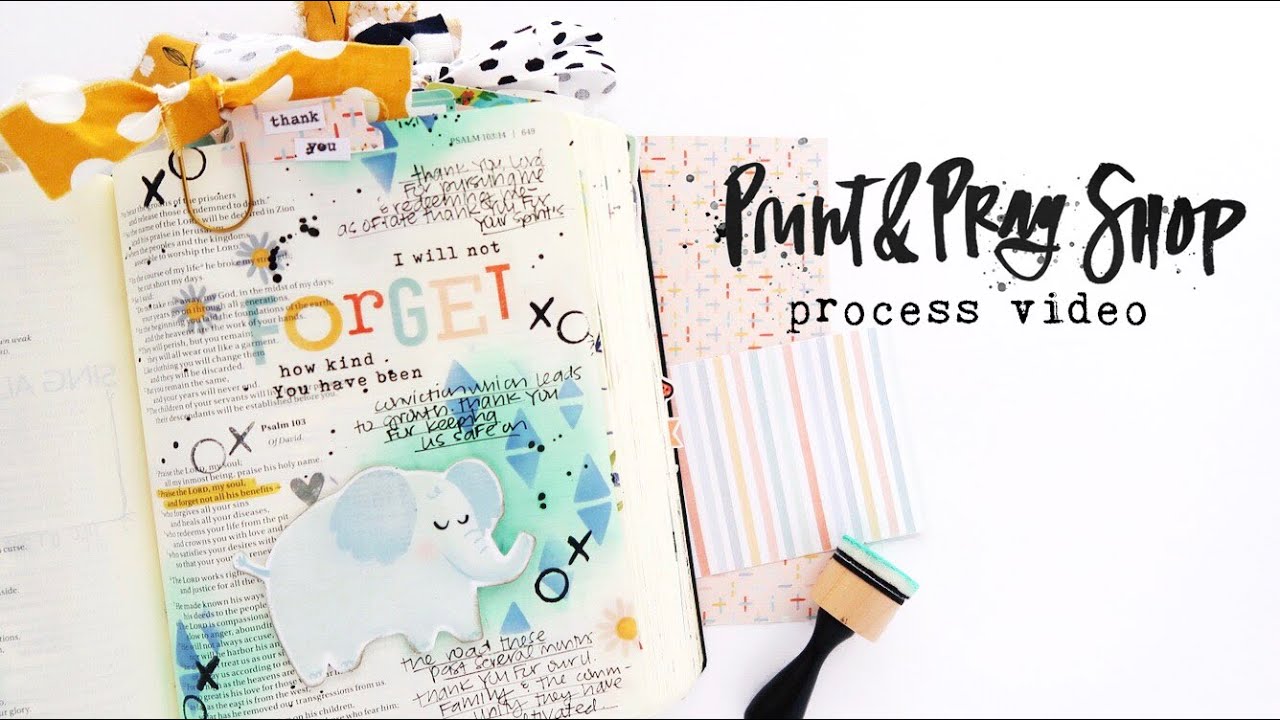 Print & Pray Bible Journaling Process Video | Scripture Critters - YouTube