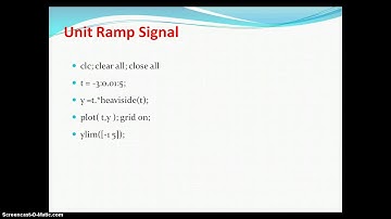 Matlab program for unit ramp