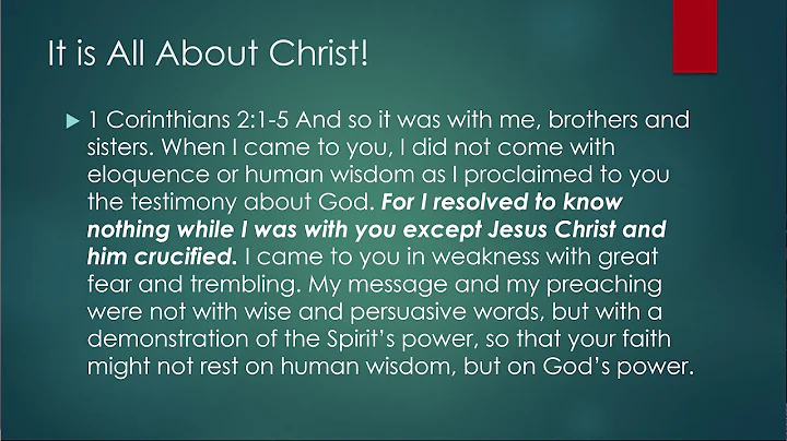 Foundation is Christ 1 Cor 1-3