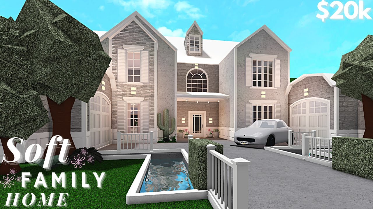 ROBLOX, Bloxburg: Luxurious Modern Family Mansion 209k, No Large Plot, House Speed Build in 2023