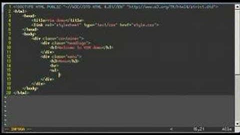 Vim html