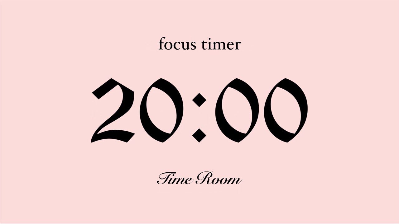 🌸 20 Minute Silent Timer with Alarm | Focus & Relax