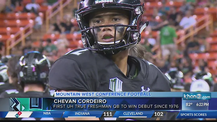 Cordeiro becomes Hawaii's first true freshman to w...