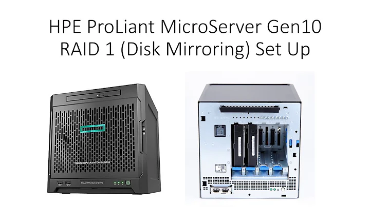 How to Set Up RAID 1 for HPE Server Gen10