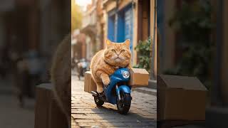 Cute Orange Cat Adventures! | Fun Cartoons & Short Stories #shorts #video #viral #ai #cartoon #love