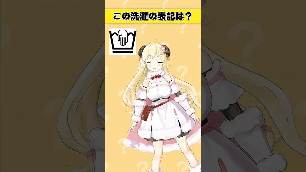 この洗濯表記知ってる？【 #今日のわため 】 #shorts #hololive  #vtuber