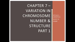 Genetics Chapter 7 part 1