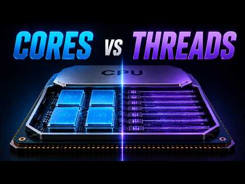 CPU Cores vs Threads ⚡ How Does a CPU Multitask? | Explained in 3D