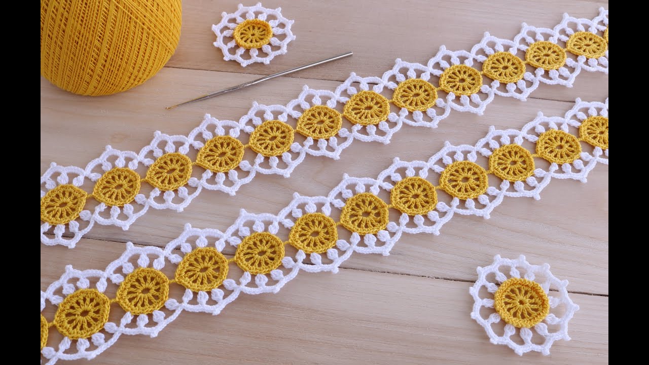 Вязание крючком ЛЕНТОЧНОЕ КРУЖЕВО Ромашки мастер-класс Ribbon Lace Crochet