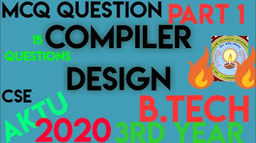 #Mcq#CompilerMcqQuestion#Compilr MCQ question of compiler design#Aktu#Cse