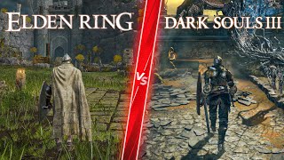 Elden Ring vs Dark Souls 3 - Direct Comparison! Attention to Detail & Graphics! PC ULTRA 4K