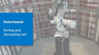 Optimized material flow with robot-based sorting and decoupling cells