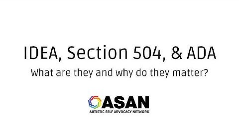 IDEA, Section 504, and the ADA