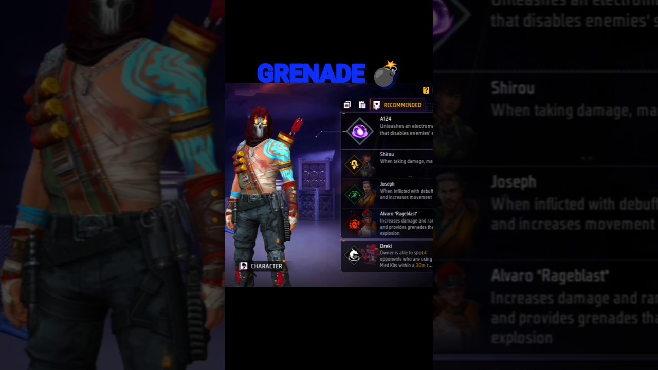 New Secret GRENADE Character Skill Combo For CS RANK in Garena Freefire🔥l 