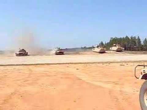 M1A1 Tanks firing at Ft. Bragg