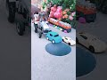 Tractor Pushing Tractor Hulk 6 car auto rickshaw in pit ditch parking toys #jcb #viral