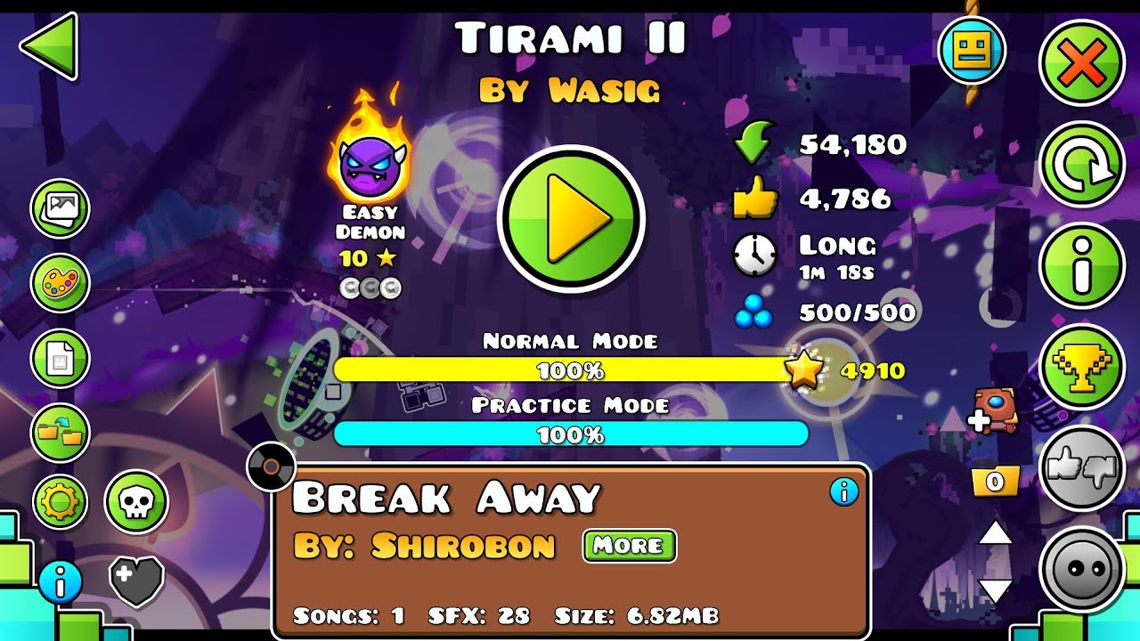 Tirami II (Easy Demon) by Wasig | Geometry Dash