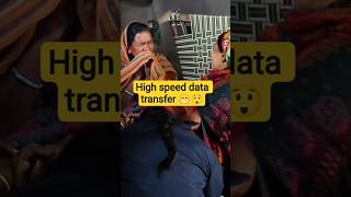 High speed data transfer 😁😲 gaon jhio vlogs bini #trending #shorts #viral