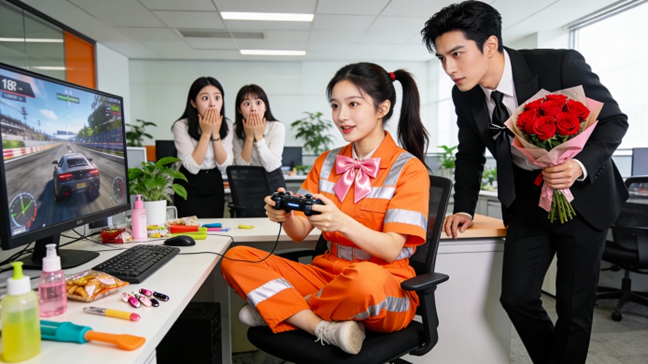 La limpiadora jugaba en horas de trabajo; el CEO llegó… y en vez de regañarla, ¡le subió el sueldo!