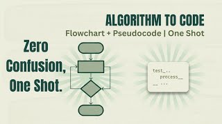 Algorithm, Flowchart & Pseudocode Explained Programming Basics One Shot #tutorial #tech #education