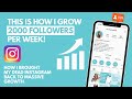 How to grow 2000 Instagram followers organically in 7 days 2020 - I brought my dead IG to growth!