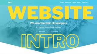 Full Modern Responsive Website INTRO | HTML, CSS, and bootstrap Tutorial Guide