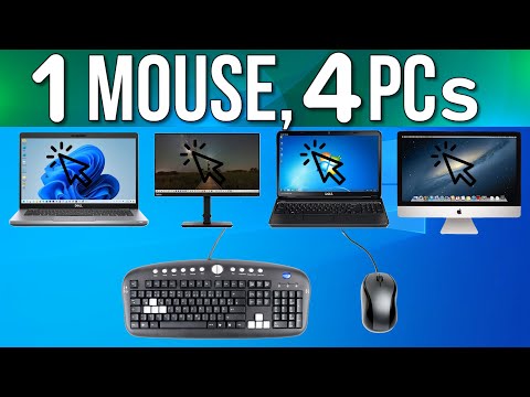 One Mouse and Keyboard For Four PCs or Laptops | How to use Mouse Without Borders