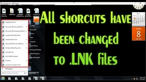 All desktop shorcuts icon have been changed to LNK files - How to Fix