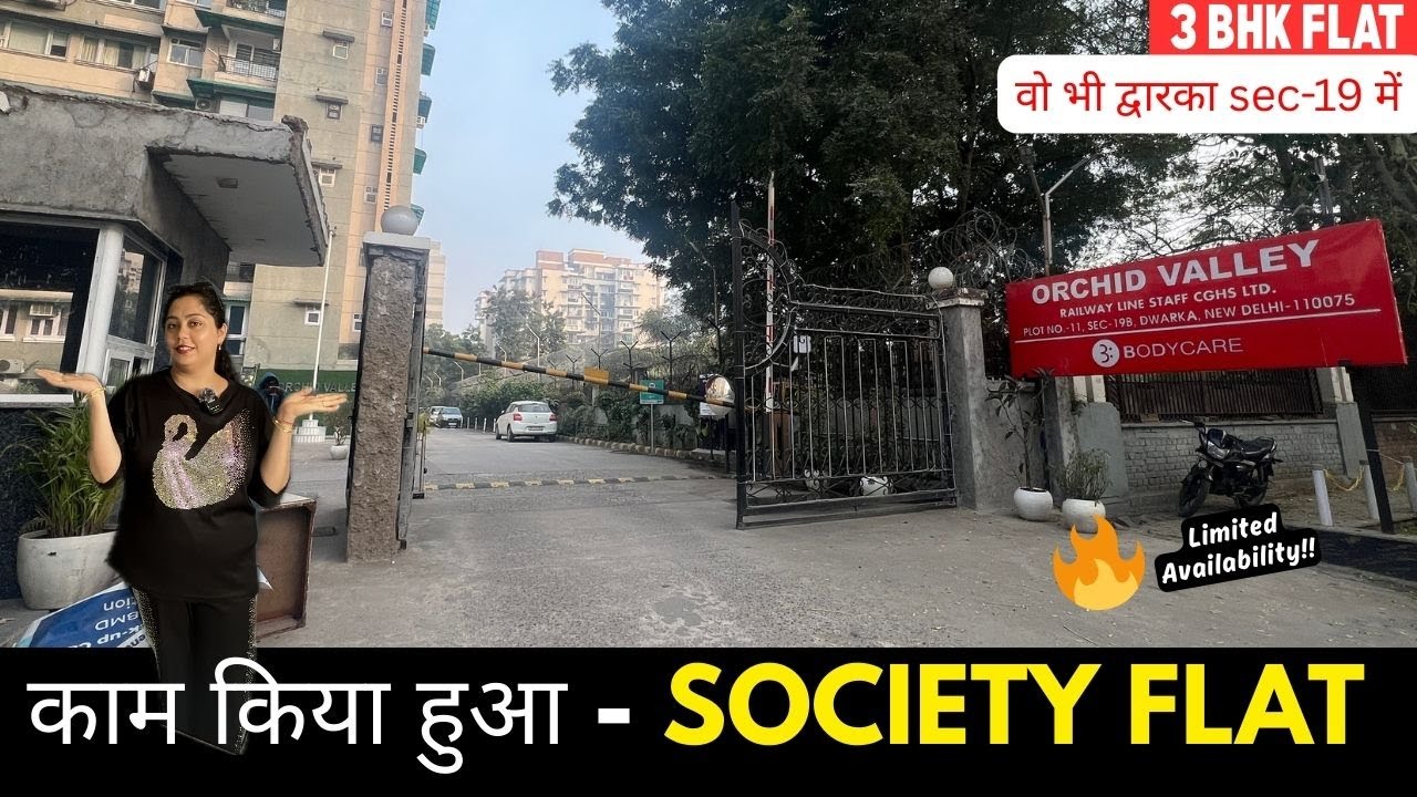 READY TO MOVE 3BHK FLAT IN DWARKA SEC-19 (ORCHID VALLEY) MORE BOOK APPOINTMENT CALL US-9910223322