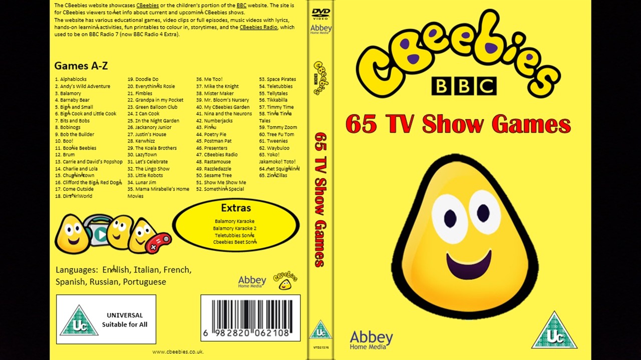 CBeebies Games UK DVD Menu Walkthrough (2012)