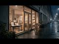 Rainy Night Bookstore Ambience 🌙 Smooth Jazz for Study &amp; Focus