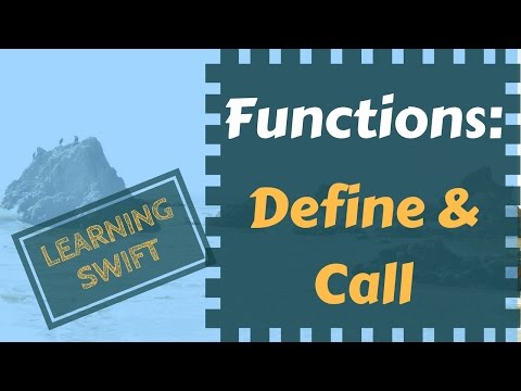 Learning Swift: Functions [Define and Call]