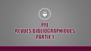 [PFE] Rédiger La Partie Revues Bibliographiques à l'aide des bases de données Scientifiques Partie1