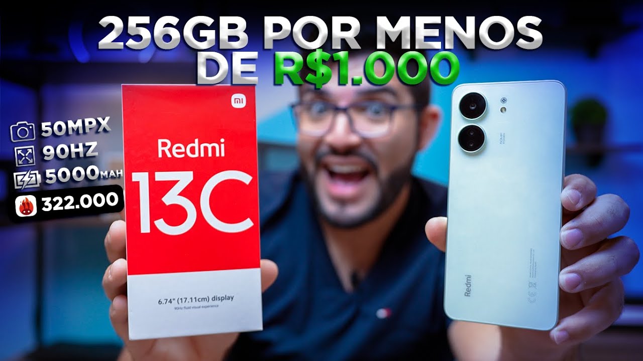 CHEGOU! Redmi 13c tem 256GB e custará menos de R$ 1.000! Novo sucesso da Xiaomi?