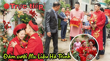 🔴Trực tiếp: Lễ rước dâu MC Liêu Hà Trinh, Cô dâu diện áo dài đỏ rực, xích lô đón nàng về dinh